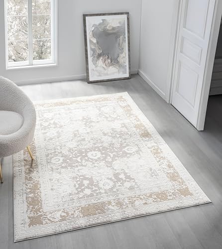 RUGGERRUGS Amber Traditional Floral Area Rug for Living Room, 4x6