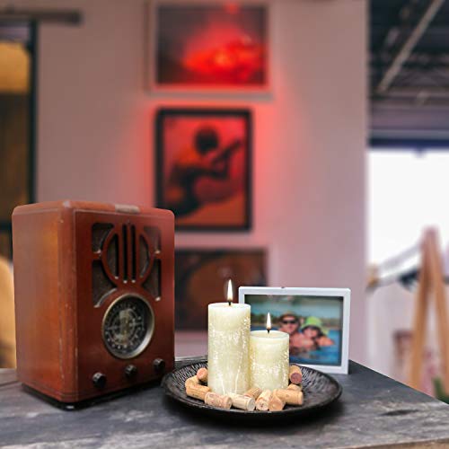 Simply Soson 3x6 Inch Egg Shell Ivory Textured Bulk Set Unscented Pillar Candles, Drip-less, Smokeless, Long and Slow Burning Candle Sticks. Perfect for wedding, Party and Home Decoration (Pack of 3). - Thumbnail 4