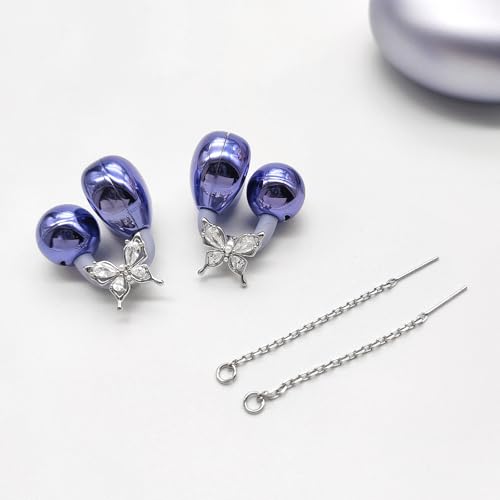 Rhinestone Bow Clip On Earbuds Accessories for Women Elegant Zirconia Decorative Earphone Charms Removable Open Ear Decoration by LHONGPEY - Image 7