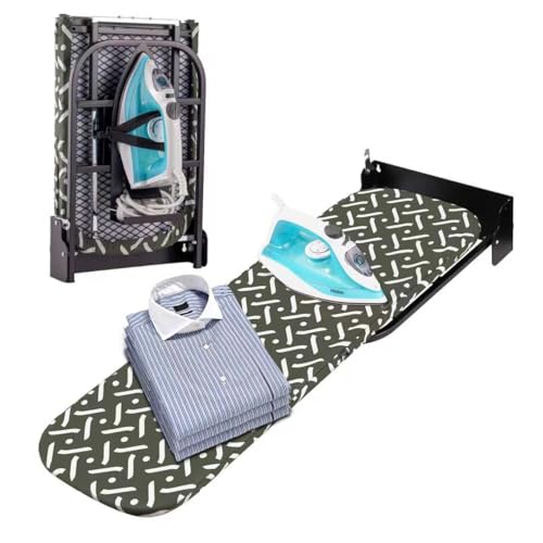 Slieton Wall-Mounted Steel Farme Folding Ironing Board (Ironing Board with Holder)
