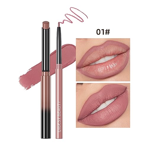 Matte Lipstick for Women,Nude Lipstick Lipliner Pencil Lip Filler Long Lasting Lip Gloss,Lip Liner and Lipstick Set,Lip Makeup Kits for Daily Makeup and Holiday (01#) - Image 3