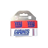 NFL New York Giants Silicone Rubber Bracelet, 2-pack