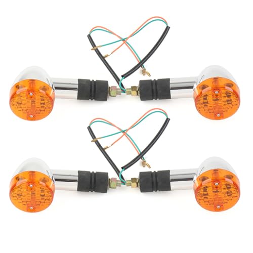 Cnfang4 Motorcycle Universal LED Turn Signal Light Flasher Indicator, 4pcs Turn Signals Lamp Replacement for Suzuki for HONDA