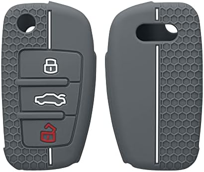 kwmobile Key Cover Compatible with Audi - Black/Red