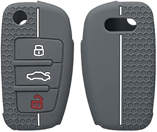 kwmobile Key Cover Compatible with Audi - Black/Red