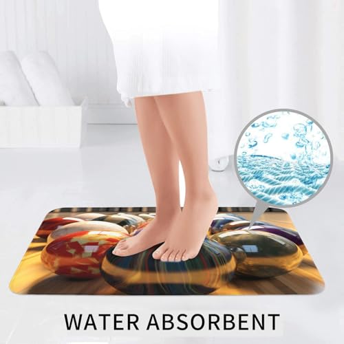 Tapis de salle de bain bowling lot de 3 antidérapants pour WC et coiffeuse - 7