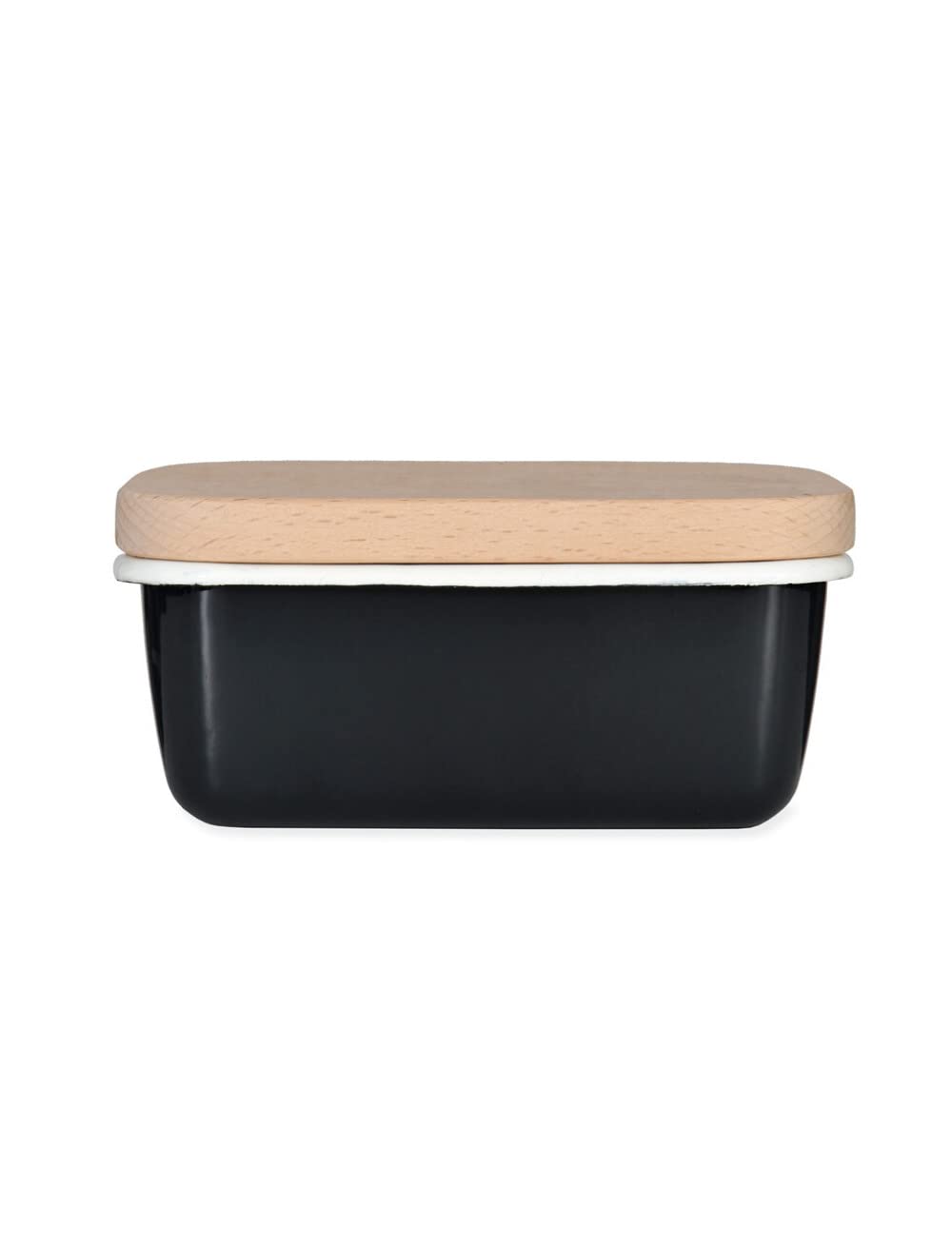 Garden Trading Butterdose mit Holzdeckel in Anthrazit
