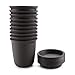 Produktbild T4U 15cm Pflanztöpfe Kunststoff mit Untersetzer Braun 10er-Set, Anzuchttöpfe Nursery-Pot Klein für Sämlinge Miniaturpflanzen Außenbereiche