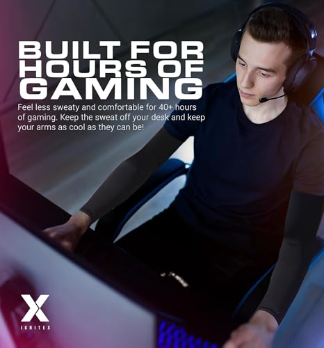 Image of IGNITEX Gaming Arm Sleeves - Gaming Sleeve for PC Gamers - Gaming Compression Sleeves - Gaming Arm Sleeve for E-Sports