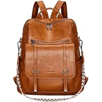Leathario Zaino Donna in Pelle Vegana Impermeabile Antifurto,Borsa Elegante 3-in-1,Zaino da Lavoro, Viaggio e Uso Quotidiano