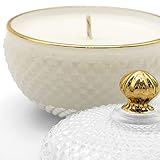 BRIGANTI Scented Candle in White Glass Jar (Pomegranate Bliss) Pomegranate and Tart Red Fruit | Eleg