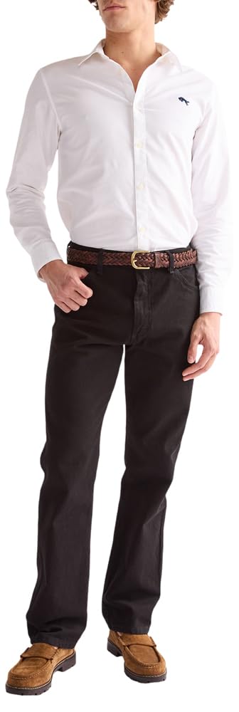 Wrangler - Cintura Uomo - 100% Pelle - Braided Belt - Nero