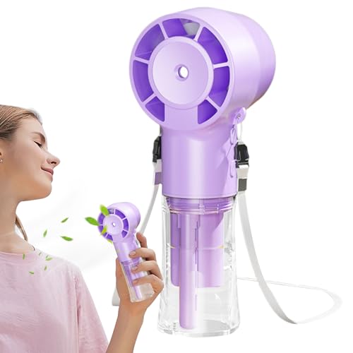 Ventilador | Ventilador De Alta Velocidad De 12000 RPM con nebulización de agua,Pequeño Handy Silencioso Refrigeración Nebulizador 1200mAh Para Clima Caliente Terraza Terraza Piscina Borde Senderismo