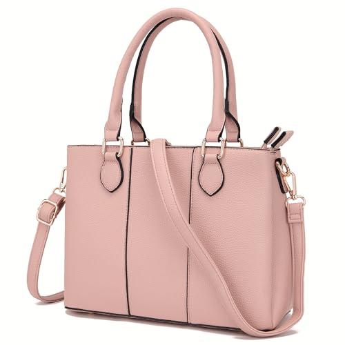 Image of Qiyuer Purses and Wallet Set for Women Satchel Handbag Tote Bag | 3 Zippered Compartments,Pebble PU leather,Multi-slot design,Everyday commuting
