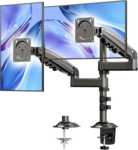 HUANUO 17-32 Inch Dual Monitor Stand, Stacked Monitor Mount, Moni...