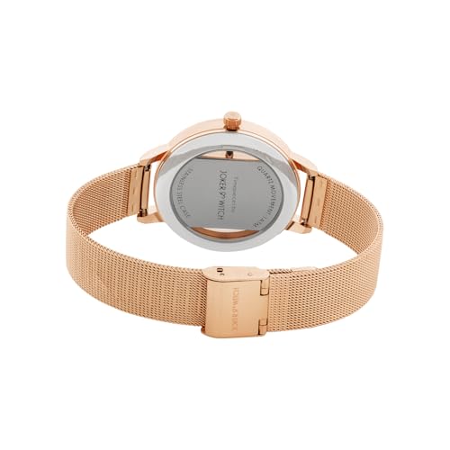 Image of Joker & Witch Futuristic Rosegold Dial 16mm Rose Gold Steel Mesh Watch for Women