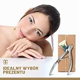 FERYES Cążki do skórek z kopytkiem 2 w 1, profesjonalny trymer do skórek, cążki z pełnym ostrzem 6 mm, narzędzie do usuwania skórek ze stali nierdzewnej, lustrzane srebro