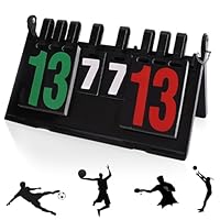 mizikuu Anzeigetafel 6 Stellig, Digit Flip Zähltafel Wettkämpfe Tragbare Punktetafel wasserdichte Scorebord 0-99 Sportanzeigetafel Punktezähler für Fußball Basketball Badminton Volleyball Tischtennis