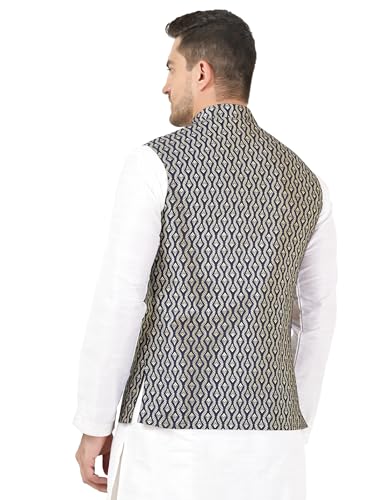 Image of Badoliya & Sons Men's Brocade Zari Nehru Jacket /Waist Coat
