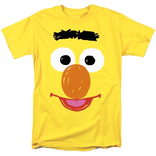 Sesame Street Bert Crayon Sketch Halloween Costume T-Shirt Yellow LG