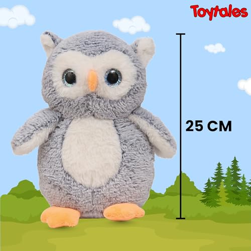 Image of TOYTALES Soft Toy Combo Pack Grey Husky Dog & Cute Owl Plush Stuffed Animals for Kids, Huggable Cuddly Soft Toys for Girls & Boys, Birthday & Baby Gift Set (Pack of 2)