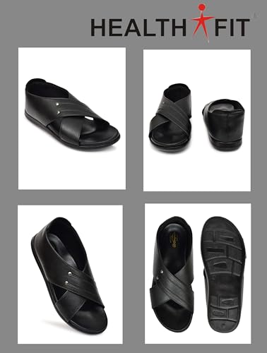 Image of HEALTH FIT Men's Diabetic & Orthopedic Sandal /Doctor Sandal & Foortwear with Extra Soft MCR - PU Pad Comfortable 115