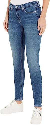Calvin Klein Jeans Damen Jeans Mid Rise Skinny Fit, Blau (Denim Dark), 32W...