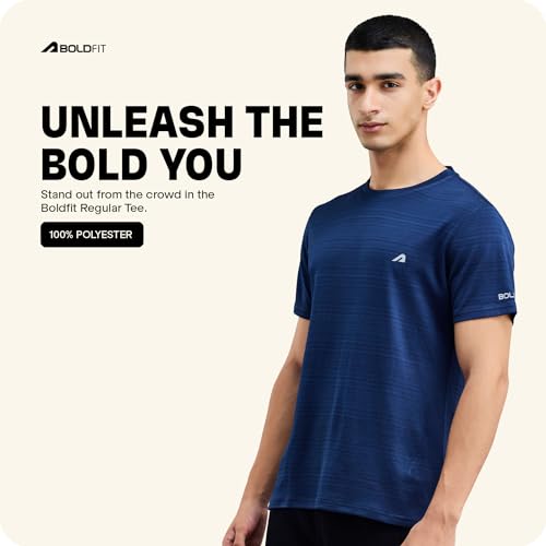 Image of Boldfit Gym T Shirts for Men Workout Breathable T Shirt for Man Active Wear Sports Tshirt for Men Lightweight Gym Tshirts for Man Dry Fit Running T Shirts for Boys Regular Fit Sports Tshirts