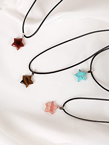 Ojerry Carnelian Kawaii Healing Crystal Cute Star Charms Pendant Choker Necklaces Stone Necklace Chokers Things Summer Essentials Accessories Jewelry For Teen Girls Women Trendy Stuff Gifts #TOP4