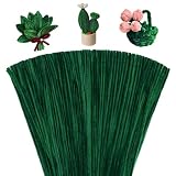 Giwrmu 100 Pieces Pipe Cleaners Chenille Stem, Dark Green Pipe Cleaners Craft, Fuzzy Sticks Craft Supplies, Colored Pipe Cleaner for Mother's Day Creative Handmade DIY Art Gifts for Mom Craft Project