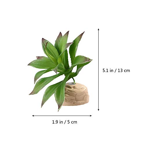 Turtle Fish Tank Planta decorativa Simulação Planta Decoração da casa Pet Folha Réptil Decoração Ter