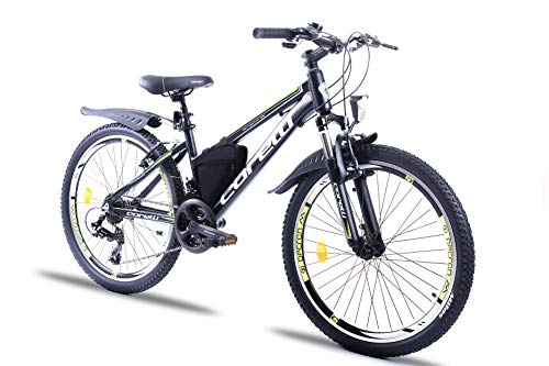 Twister Mountainbike 20 Zoll, 24 Zoll oder 26 Zoll mit Aluminium-Rahmen, V-Brake, Shimano 21 Gang-Schaltung, Gabelfederung, als Damen-Fahrrad,