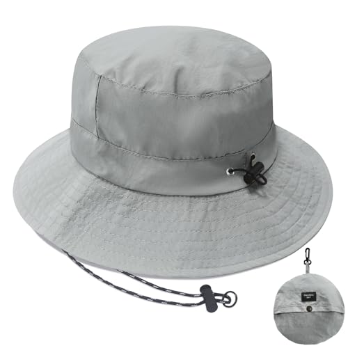 Image of PFFY Waterproof Bucket Hat Rain Quick Dry Hats for Men Women Packable Sun Hat for Fishing Hiking Outdoors