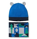 Columbia Boys' Toddler Snow More II Set, Bright Indigo Bearly There Print, One Size