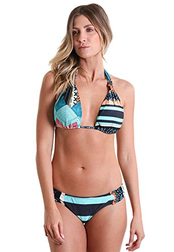 Calcinha Biquíni Avulso Borboleta Tulum - Estampa Azul Tulum - P