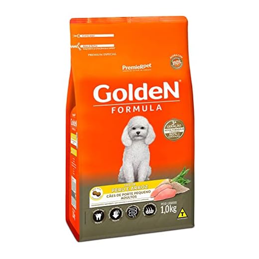 Ração Fórmula Golden para Cães Adultos de Porte Pequeno Sabor Peru e Arroz, 1kg Premier Pet Para Todas Pequeno Adulto,