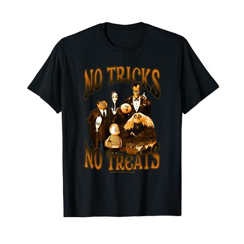 The Addams Family Halloween No Tricks No Treats Group Poster Camiseta