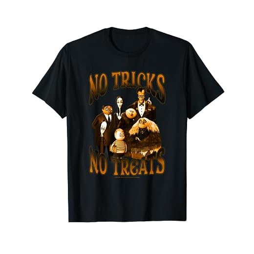 The Addams Family Halloween No Tricks No Treats Group Poster Camiseta