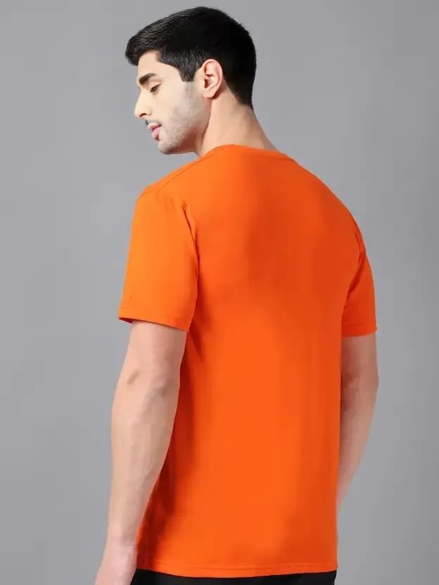 Image of Men's Plain Cotton Crew Neck T-Shirt Regular Fit Short Sleeve Tee