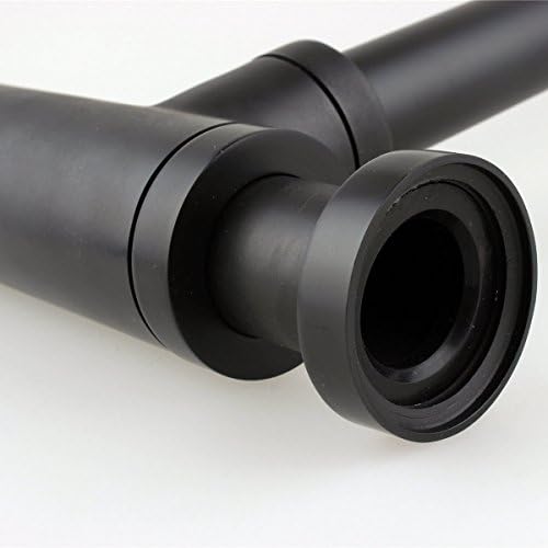 TRUSTMI Brass Round Basin Sink Bottle Waste Trap, Matte Black