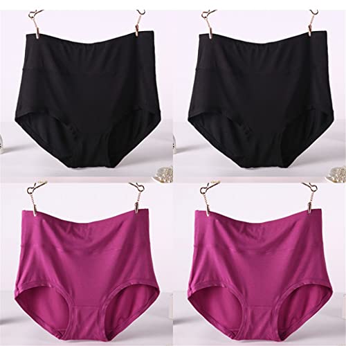 Culotte pour femme taille plus en fibre de bambou sans couture - lot de 4