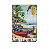 Sri Lanka Reiseposter, Retro-Poster, Metall-Blechschild, 