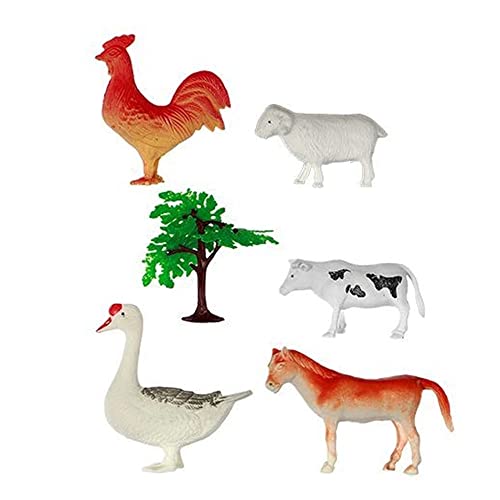 Animais da Fazenda com 5 Animais e 2 Acessórios Art Brink