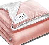 WARM HUGS ALWAYS ❤️ - Super Soft & Cozy Sherpa Fleece Compassion Blanket. Pink Thick Fuzzy Warm Gift throw for Mom Women, Men, Teens & Friends. Give Warm Hugs to The Ones You Love (50x60 inch)