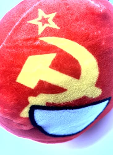 10cm Countryballs Country Ball Cute Soviet Union USSR Communist Hammer & Sickle Flag Cuddly Meme Ball Toy Gift - Image 2