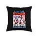 Assistant Fireworks Director Joke All Run 4th July US Flag Throw Pillow