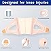 Galvaran Knee Brace for Women & Men, Relief Recovery Meniscus Tear, Arthritis Pain, ACL & MCL, Knee with Side Stabilizers，Adjustable Knee Support (Nude Pink, Medium)