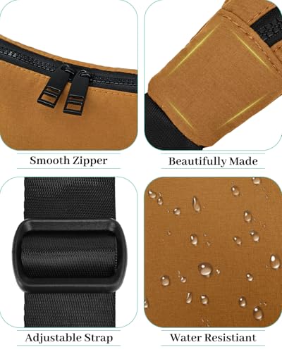 Image of Iioscre Medium Nylon Crossbody Crescent Bag for Women Men, 2 Zippers Crossbody Hobo Bag with Adjustable Strap & Inner Pockets