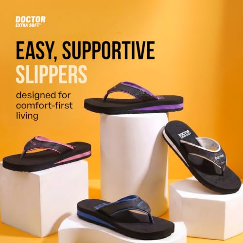 Image of DOCTOR EXTRA SOFT Care Diabetic Orthopedic Pregnancy Flat Super Comfort Dr Flipflops and House Slippers For Women's and Girl's