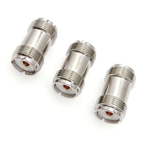 JZK 3x UHF-Buchse PL-259 auf UHF-Buchse SO-239 Koaxialkabel-Doppelbuchsenadapter